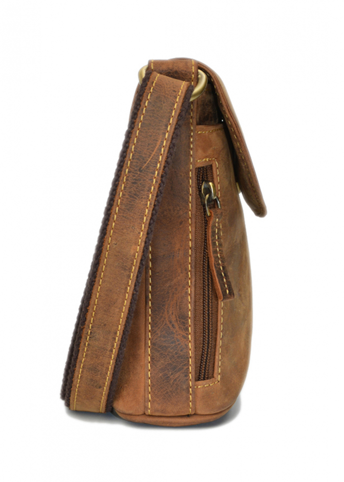 Vintage-Leder Handtasche Farbe braun
